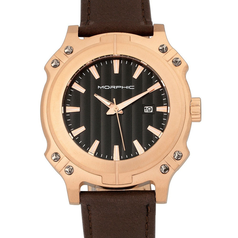 MPH6804 NWT Men's Leather Band Watch
